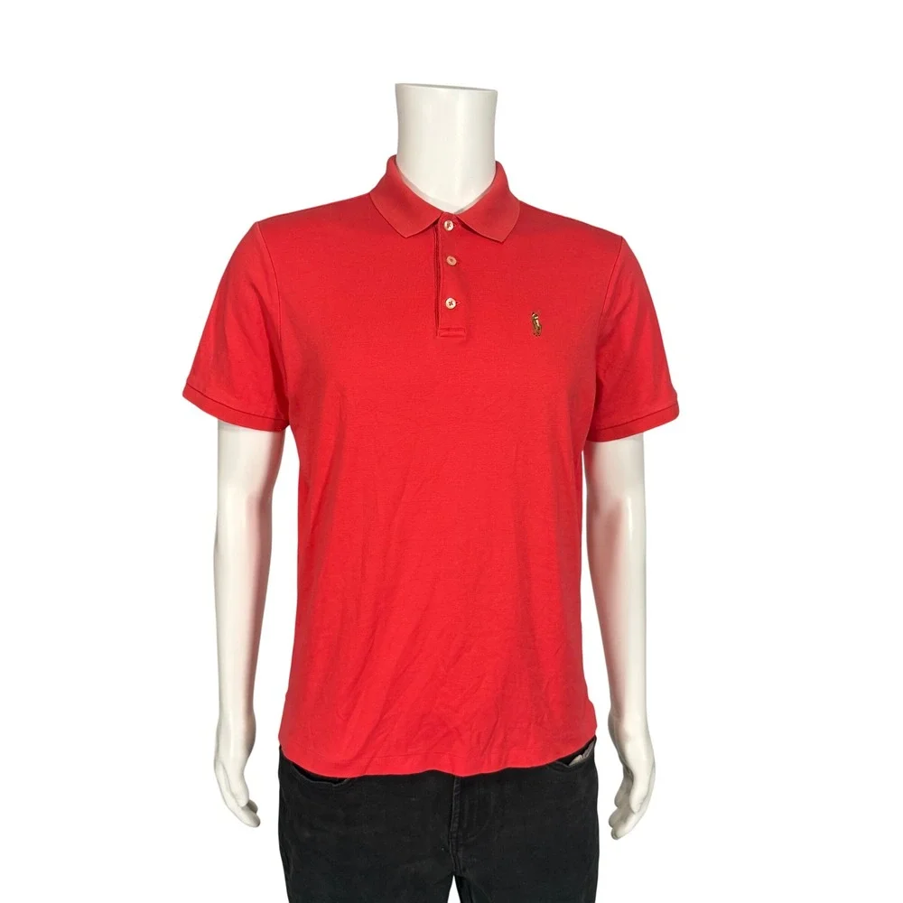 Polo Ralph Lauren Mens Classic Fit Red/Orange Short‎ Sleeve Polo Shirt Size M